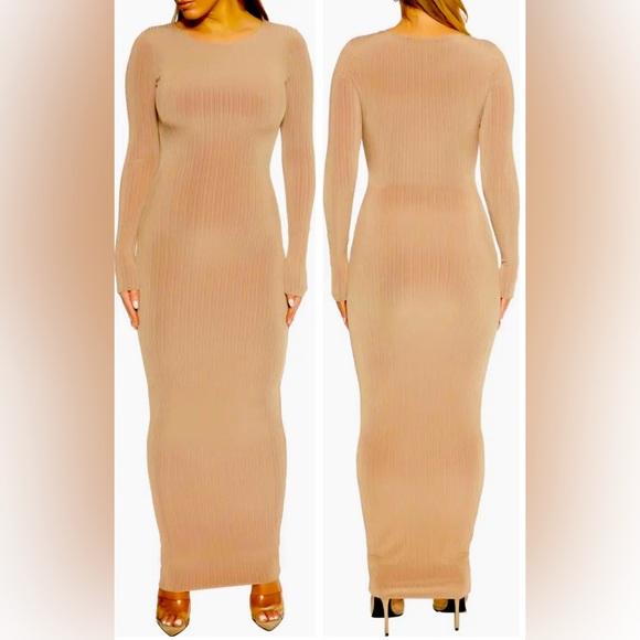 Naked Wardrobe Figure It All Out
Long Sleeve Dress Nude Coco Size Small - Picture 1 of 9